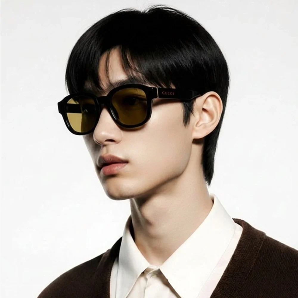 GUCCI GG1140SK-003 Unisex Classic Designer Sunglasses in Black & Gold/Brown 54mm